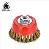 Twisted Wooden Steel Wire Polishing Wheel Brush