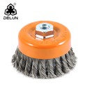 4inch Twisted Knotted Hlau Tshuab Txhuam Hniav Ntaus